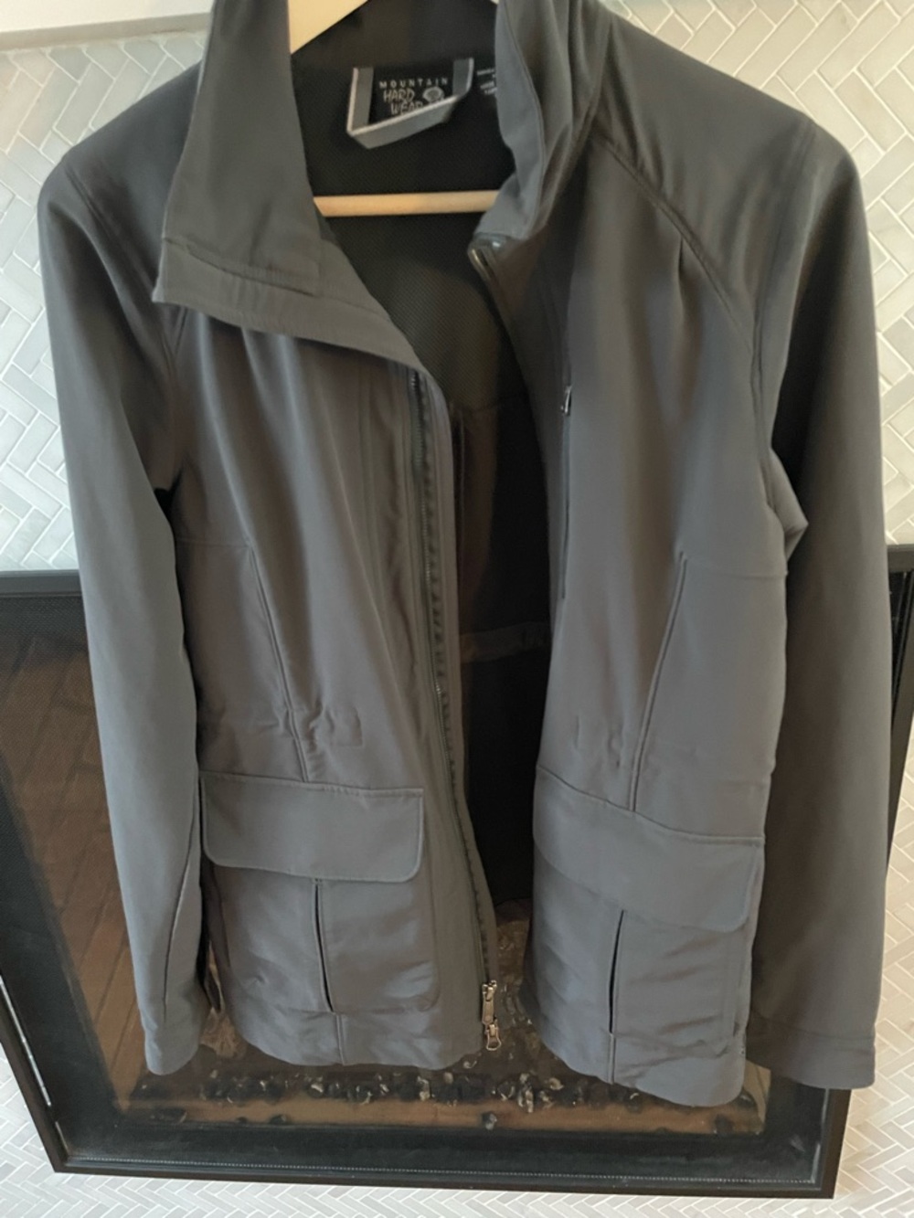Mountain Hardwear Women's Charcoal Softshell Utility Jacket